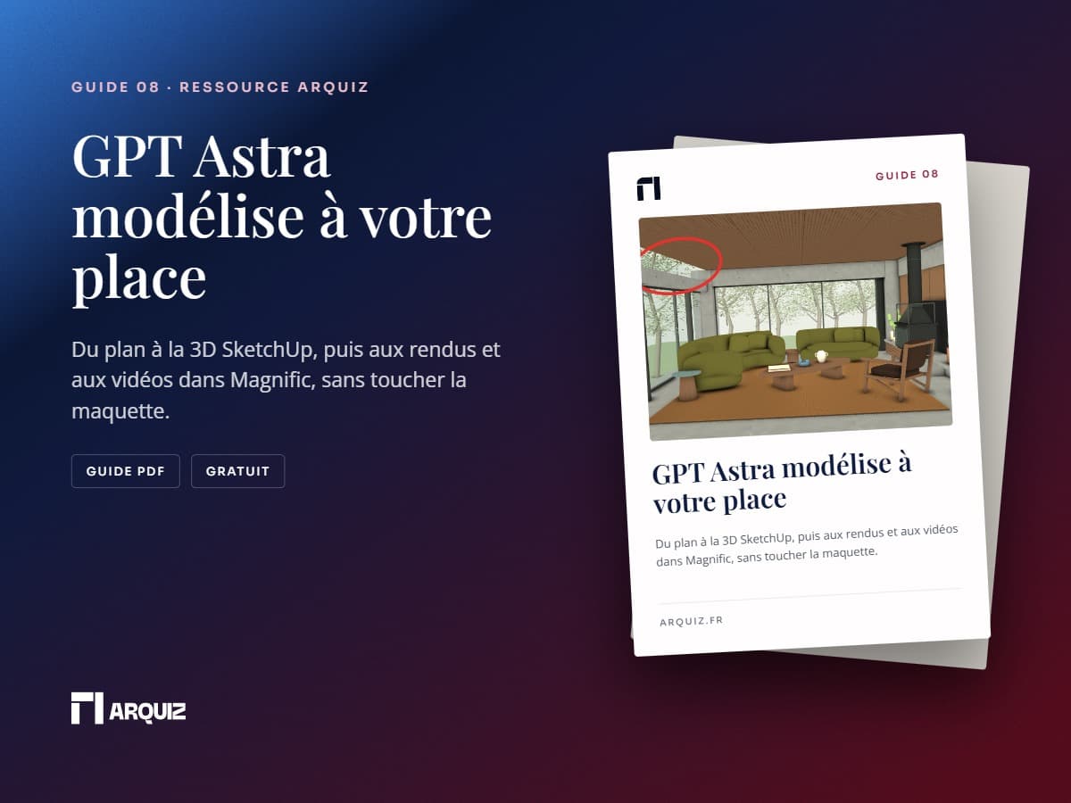 Couverture du guide Modéliser en 3D dans SketchUp avec GPT Astra